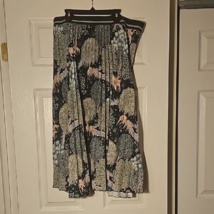William Morris pattern pleated skirt